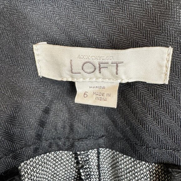 Loft "Marisa" Black and White houndstooth slim dress pant size 6 - Picture 3 of 12